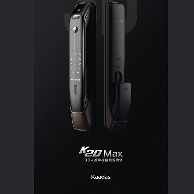 凯迪仕智能锁K20 Max 可视猫眼智能锁室内大屏